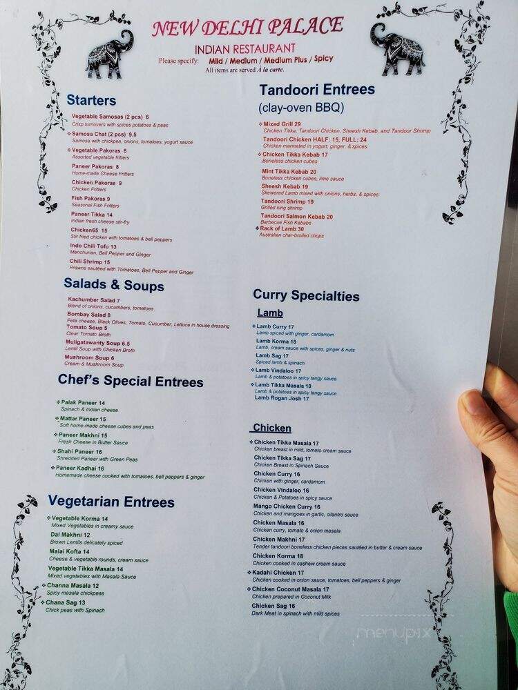 New Delhi Palace Cuisine of India - Pasadena, CA menu_pic