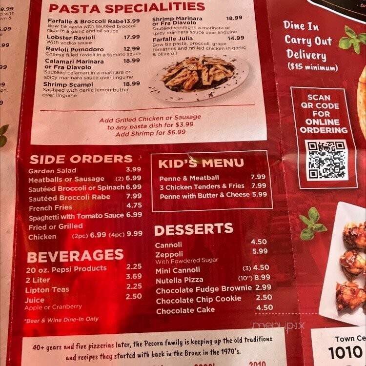 Italia Brick Oven Pizzeria - Thornwood, NY menu_pic