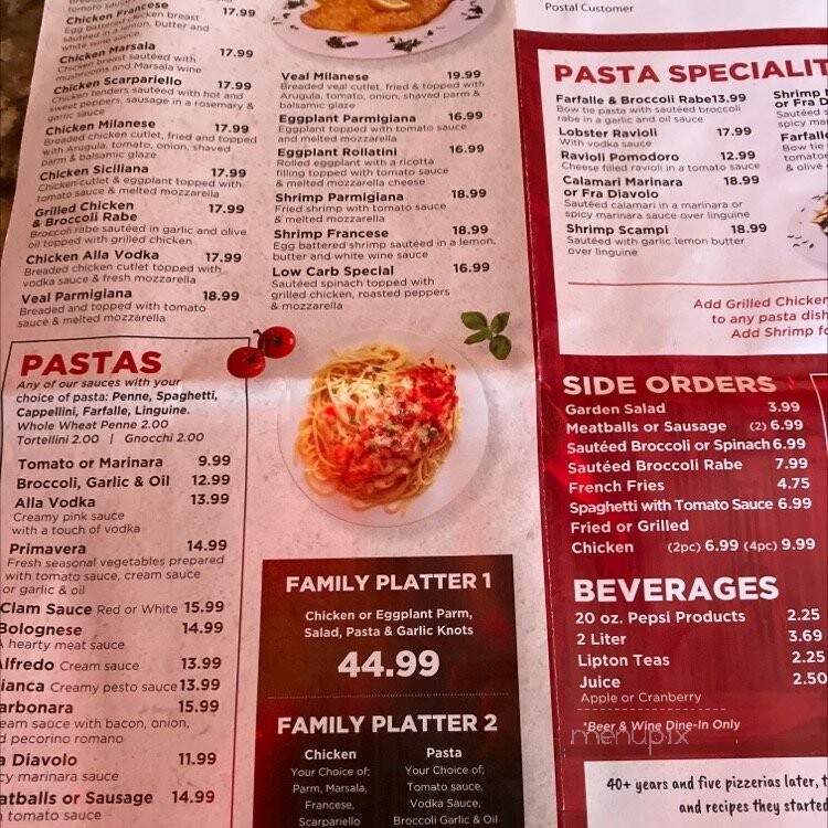 Italia Brick Oven Pizzeria - Thornwood, NY menu_pic