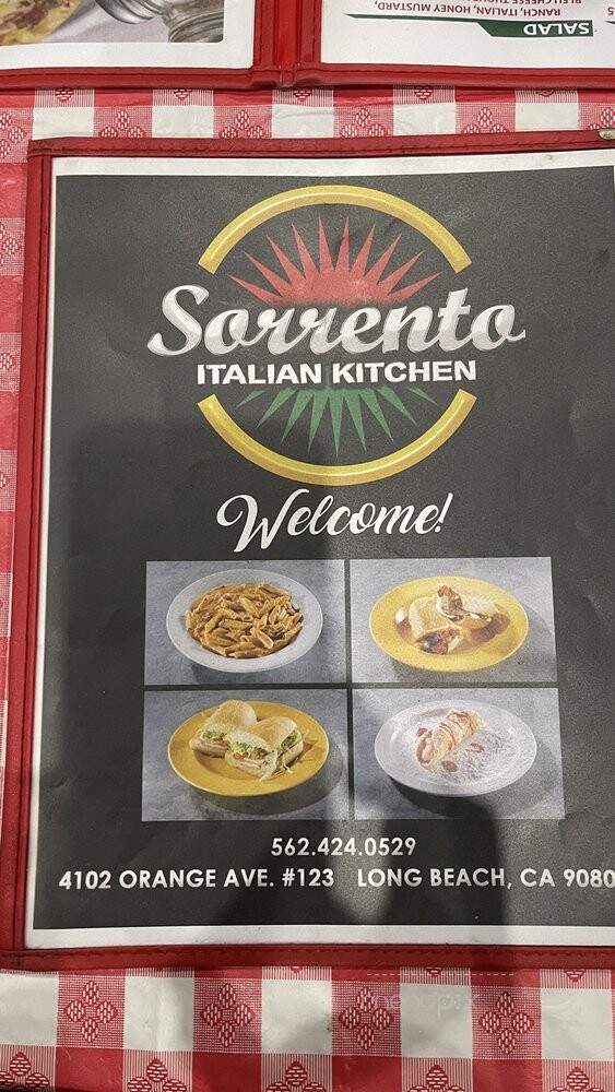 Sorrento Italian Kitchen - Long Beach, CA menu_pic