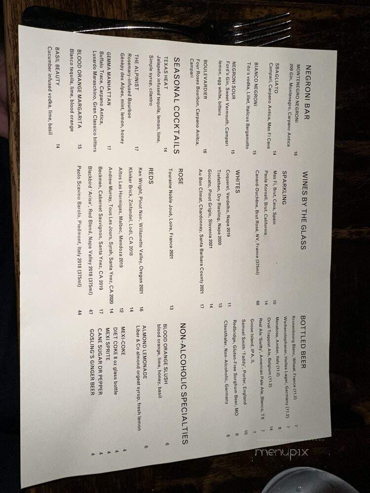 Gemma - Dallas, TX menu_pic