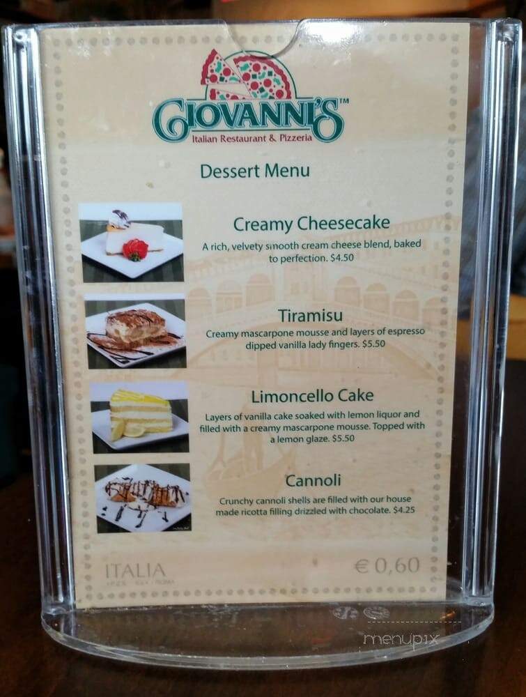 Giovanni's Italian Restaurant - Oviedo, FL menu_pic