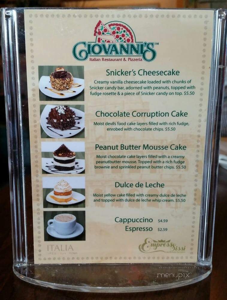 Giovanni's Italian Restaurant - Oviedo, FL menu_pic