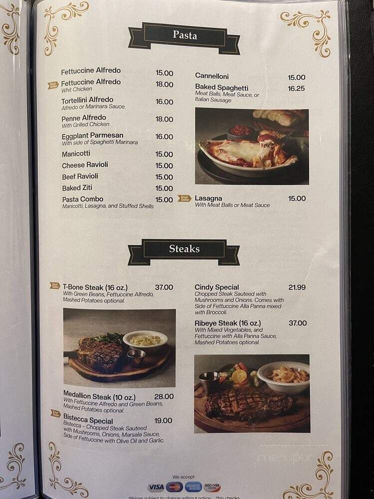Roma's Italian Restaurant - Cumby, TX menu_pic