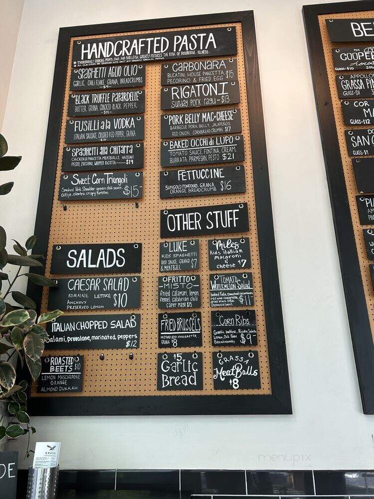 Grassa - Portland, OR menu_pic