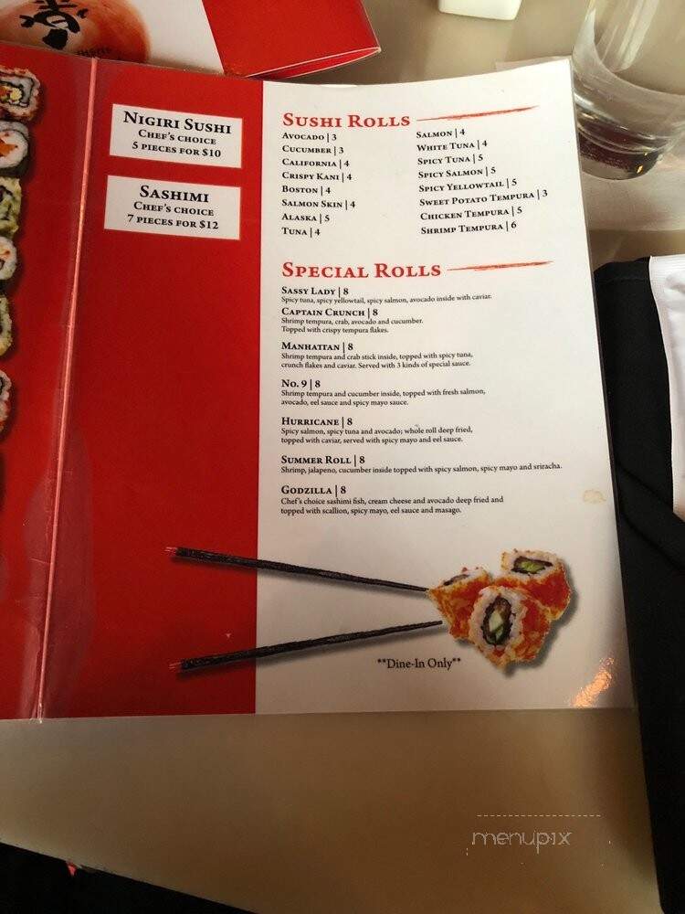 Raku Sushi - Saint Louis Park, MN menu_pic
