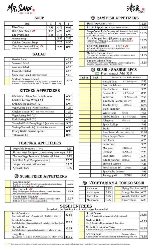 Mr Sake Sushi & Grill - Louisville, CO menu_pic