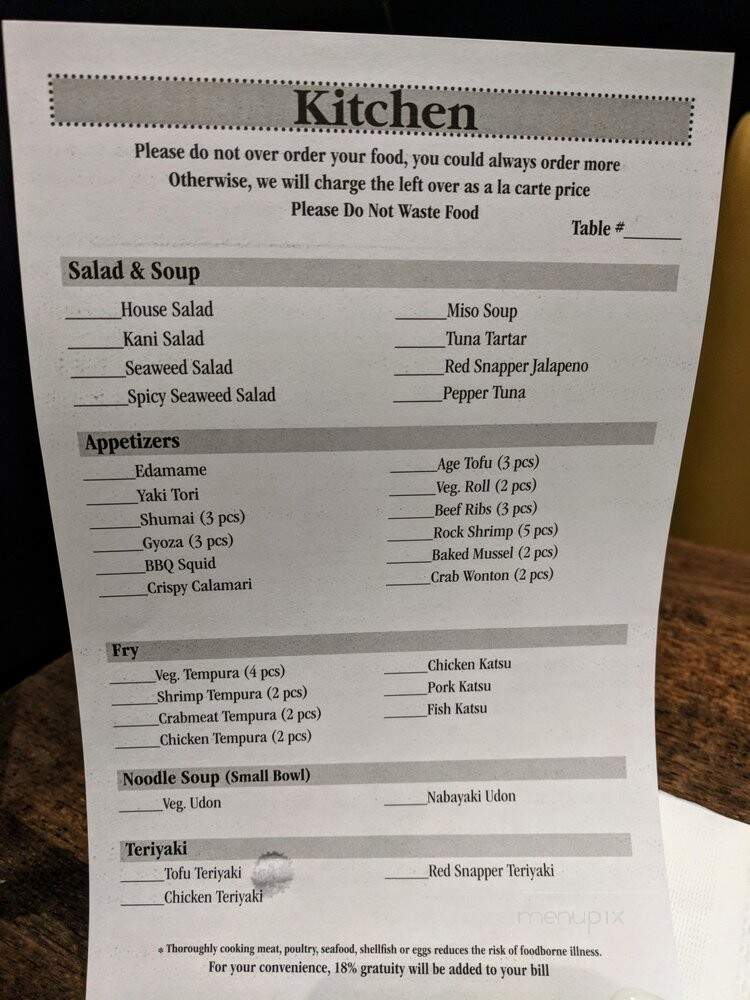 Sushi X - Long Island City, NY menu_pic