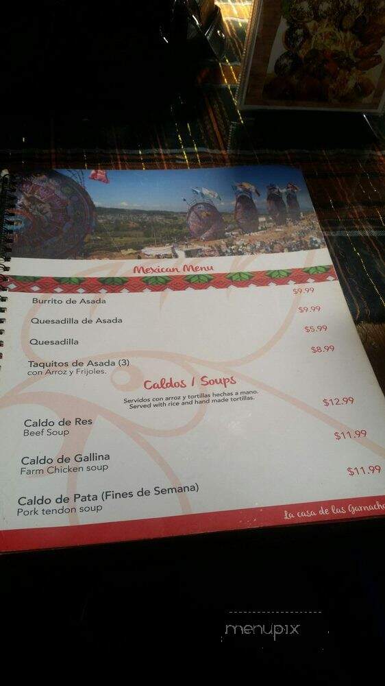 La Casa de las Garnachas & Beer - North Hills, CA menu_pic