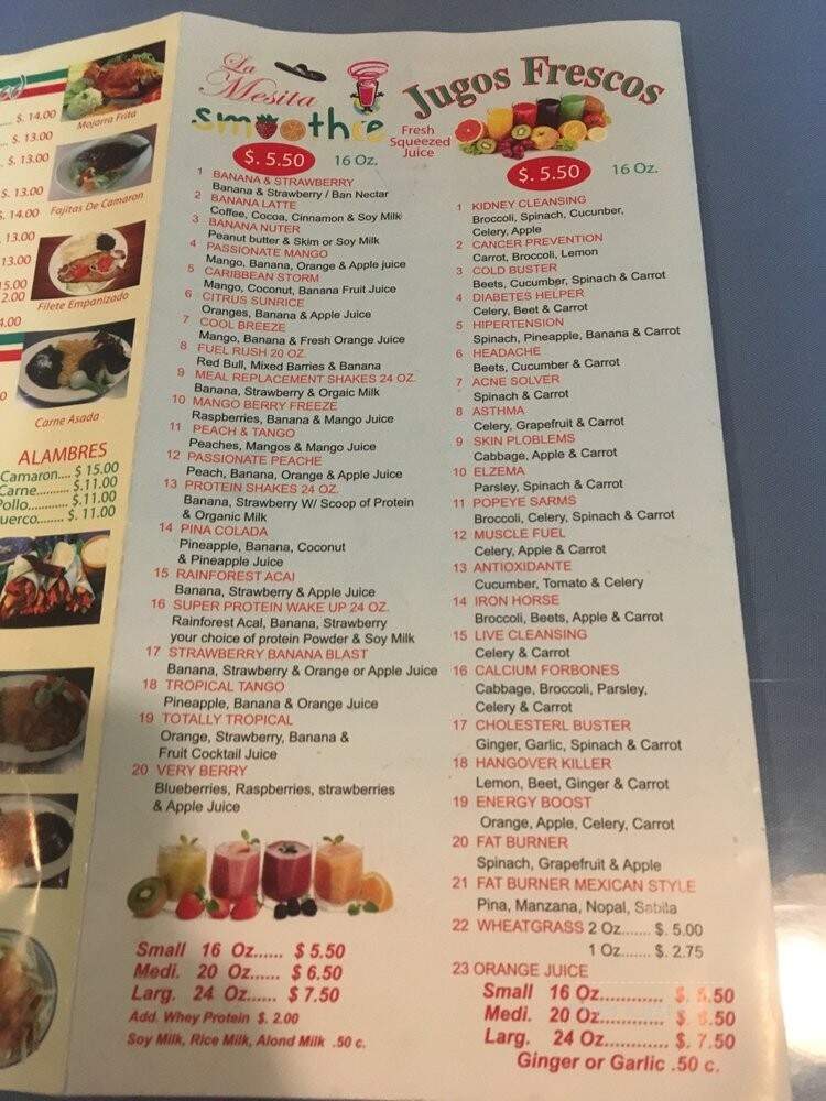 La Mesita Restaurant - Brooklyn, NY menu_pic