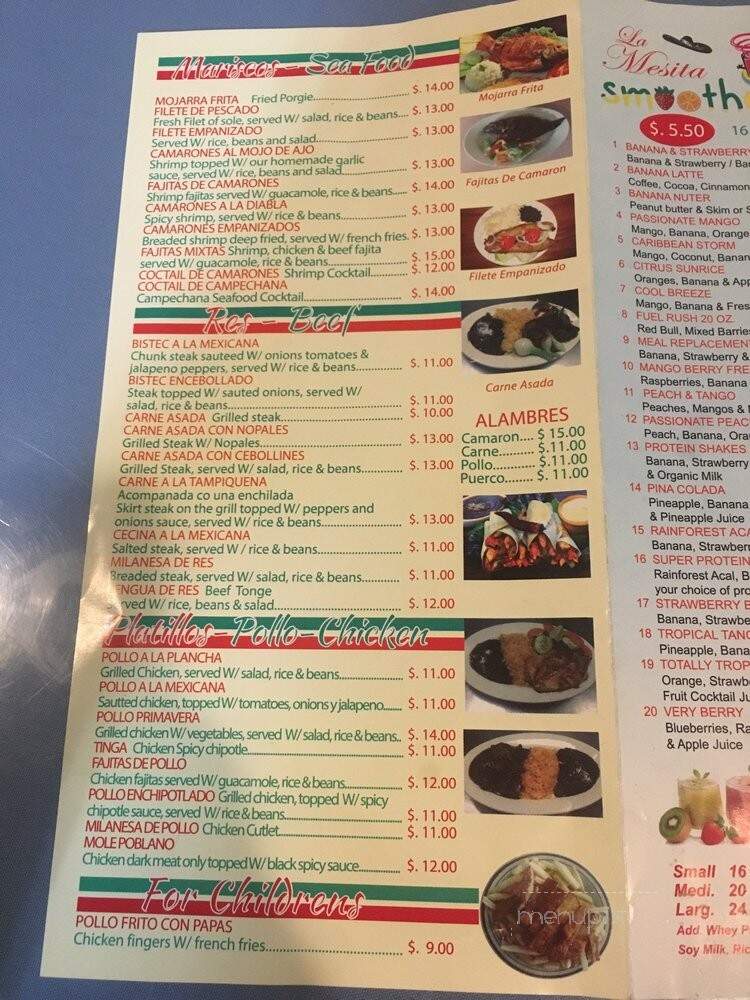 La Mesita Restaurant - Brooklyn, NY menu_pic