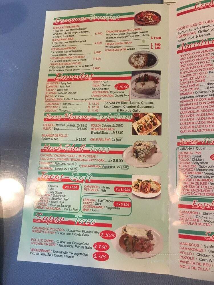 La Mesita Restaurant - Brooklyn, NY menu_pic