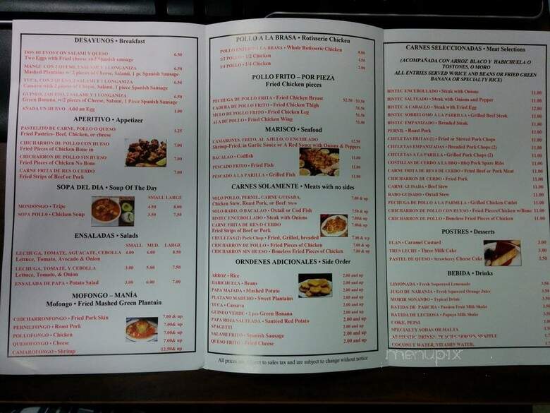 La Cocina De Mama - Ridgewood, NY menu_pic