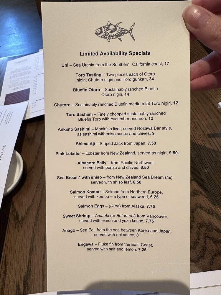 SUGARFISH La Brea - Los Angeles, CA menu_pic