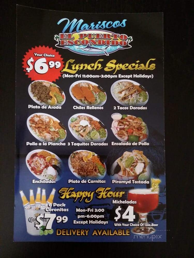 El Puerto Escondido - Inglewood, CA menu_pic