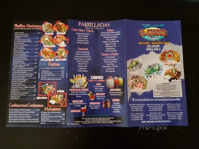 El Puerto Escondido - Inglewood, CA menu_pic