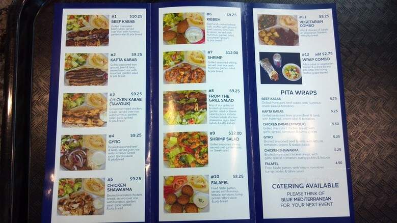 Blue Mediterranean Cafe - Newport Beach, CA menu_pic