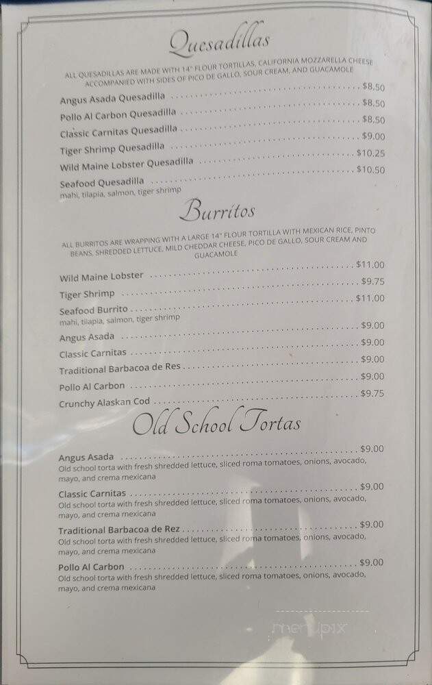 RJM Mexican Grill - Sun Valley, CA menu_pic