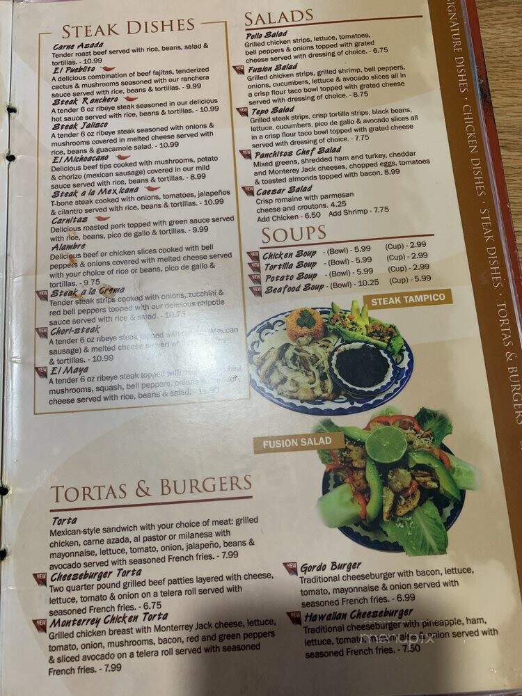 Panchinto's Mexican Restaurant - Whiteville, NC menu_pic