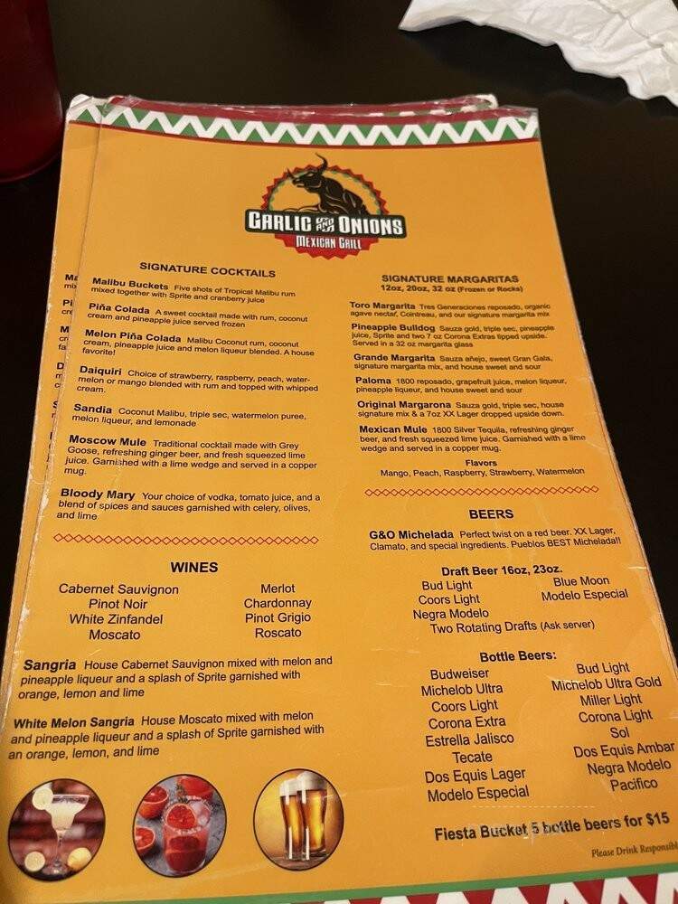 Garlic & Onions Mexican Grill - Pueblo, CO menu_pic