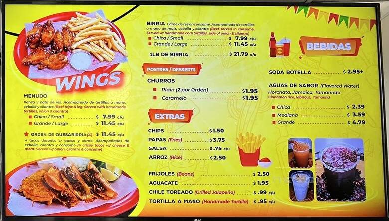 Lucas Tacos - Irving, TX menu_pic