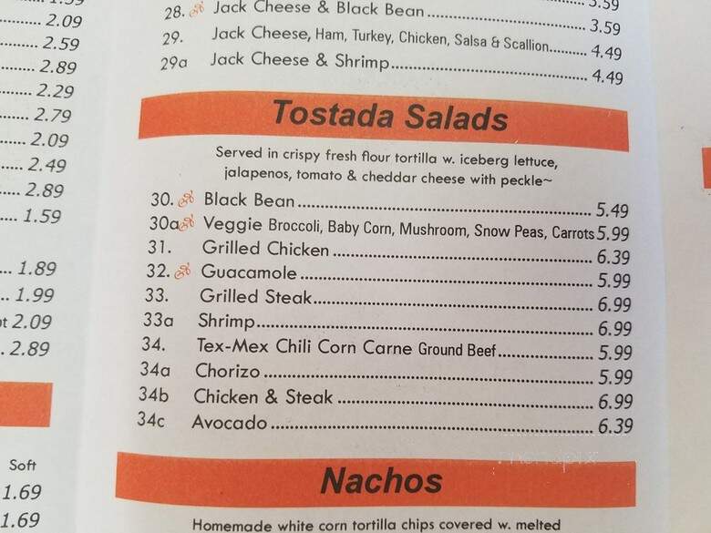 Fresco Taco Grill - Astoria, NY menu_pic