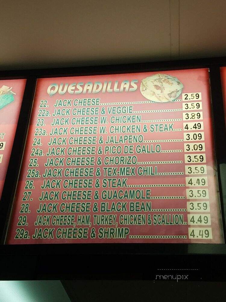 Fresco Taco Grill - Astoria, NY menu_pic