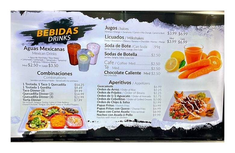 La Piri Tacos Taqueria - Chicago, IL menu_pic