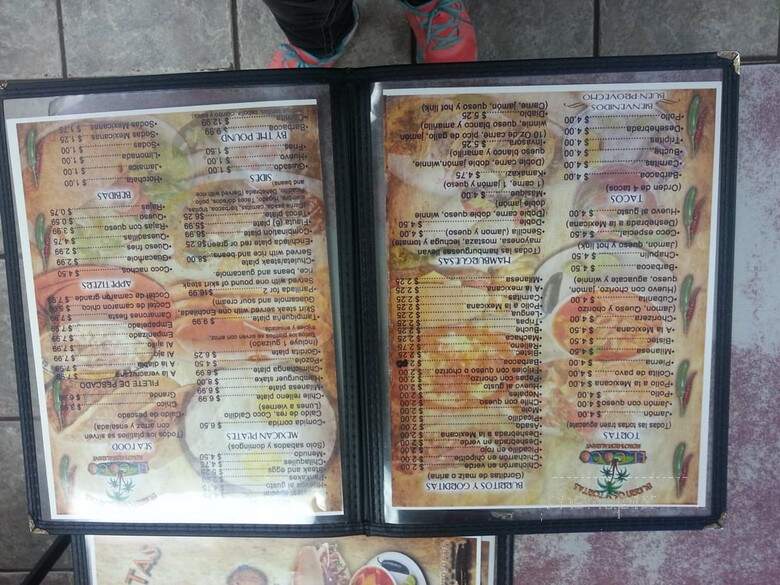 Burritos Y Tortas El Coco #1 - El Paso, TX menu_pic