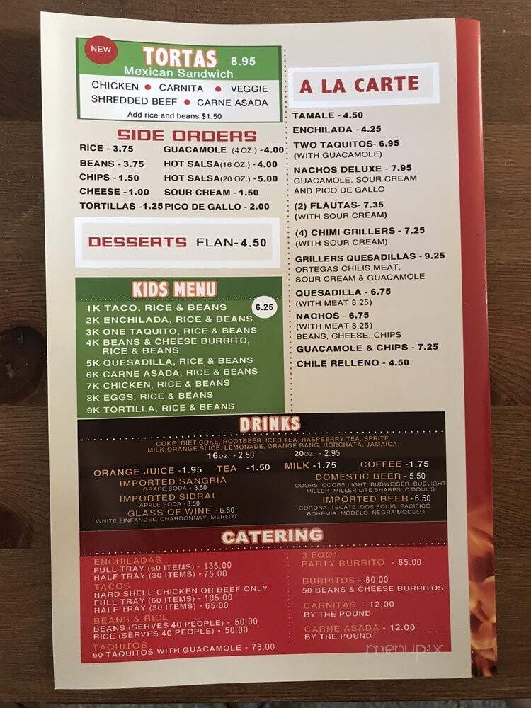 El Burrito Grill Park Estates - Long Beach, CA menu_pic