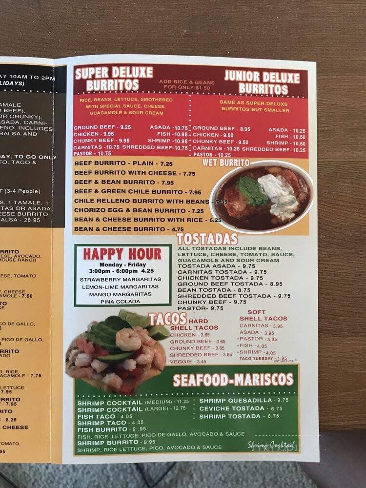 El Burrito Grill Park Estates - Long Beach, CA menu_pic