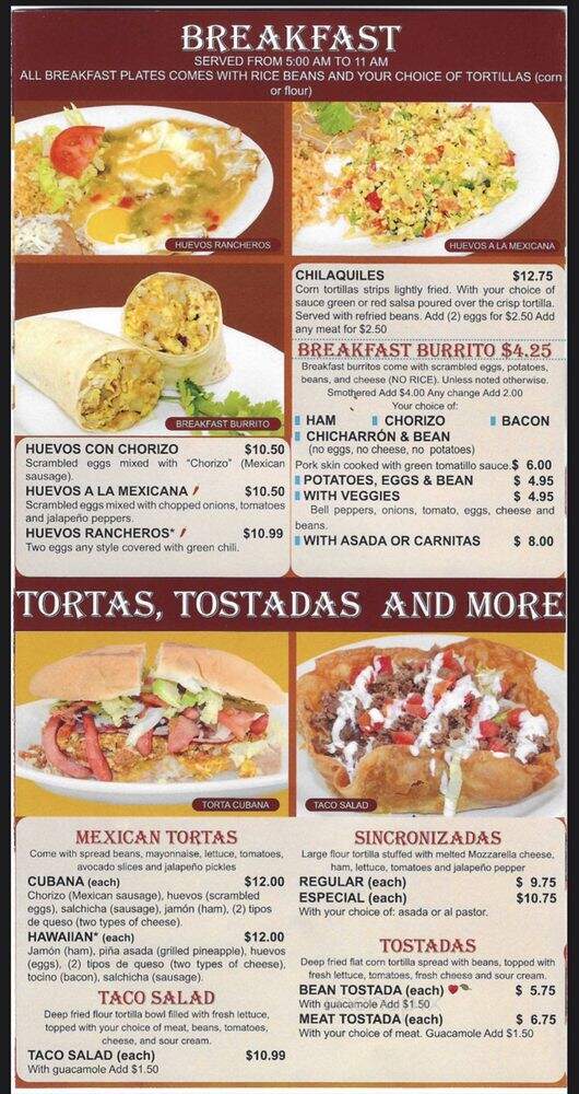 Taqueria Los Cazos - Fort Lupton, CO menu_pic