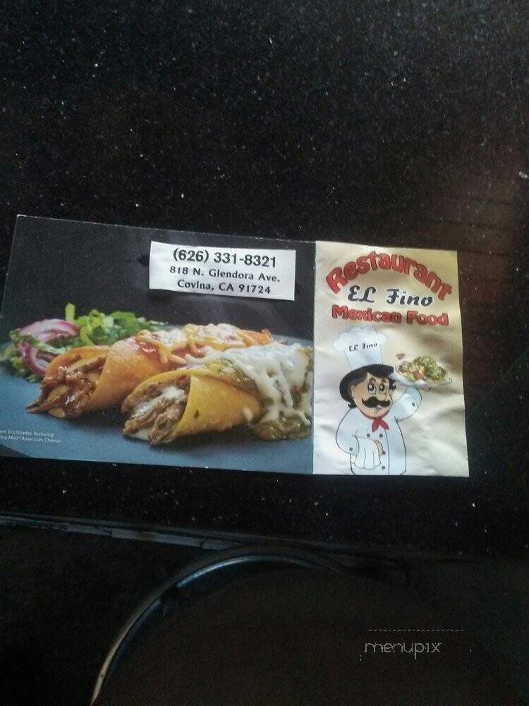 El Fino Lounge - Covina, CA menu_pic
