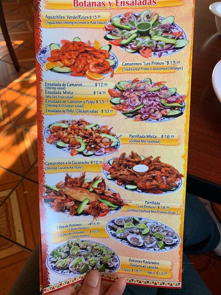 Mariscos Los Primos - Gardena, CA menu_pic