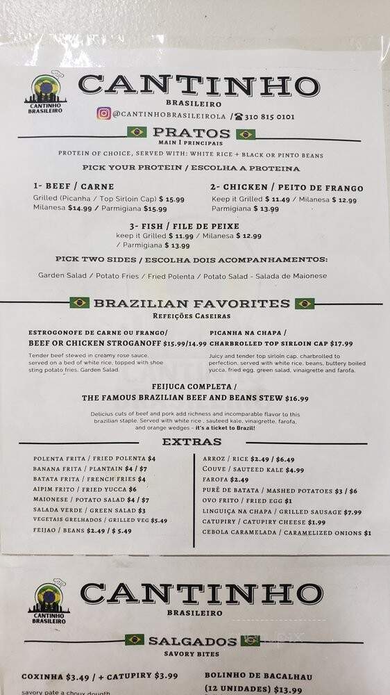 Cantinho Brasileiro - Los Angeles, CA menu_pic