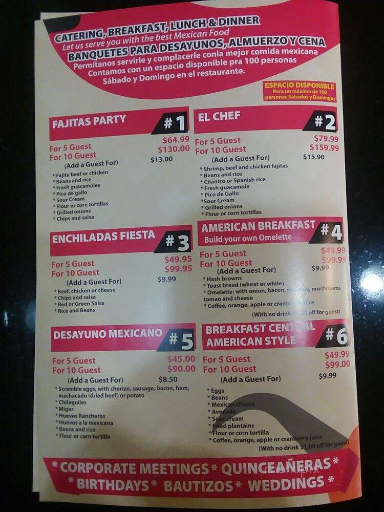 Senor Burritos - Houston, TX menu_pic