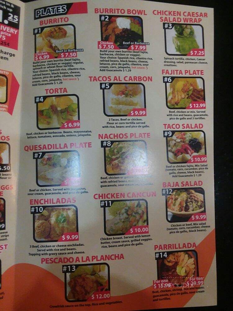 Senor Burritos - Houston, TX menu_pic