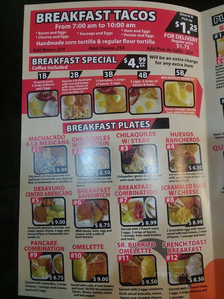 Senor Burritos - Houston, TX menu_pic