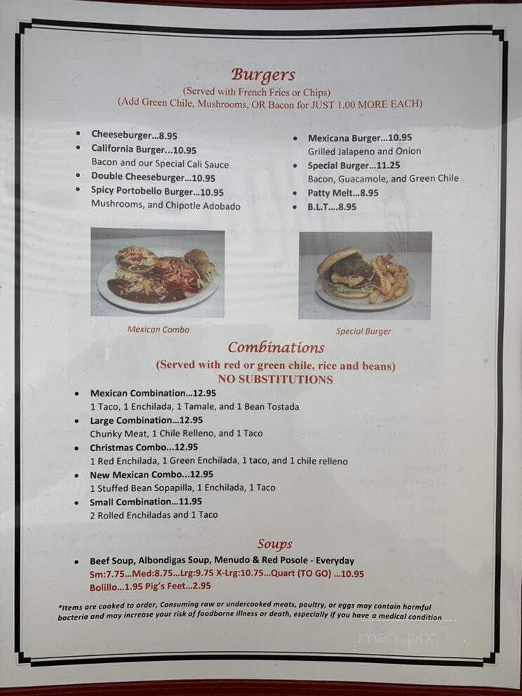 La Mexicana - Bayard, NM menu_pic