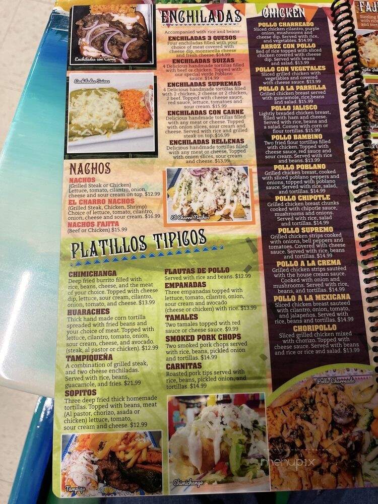 El Charro Taqueria - Crawfordsville, IN menu_pic