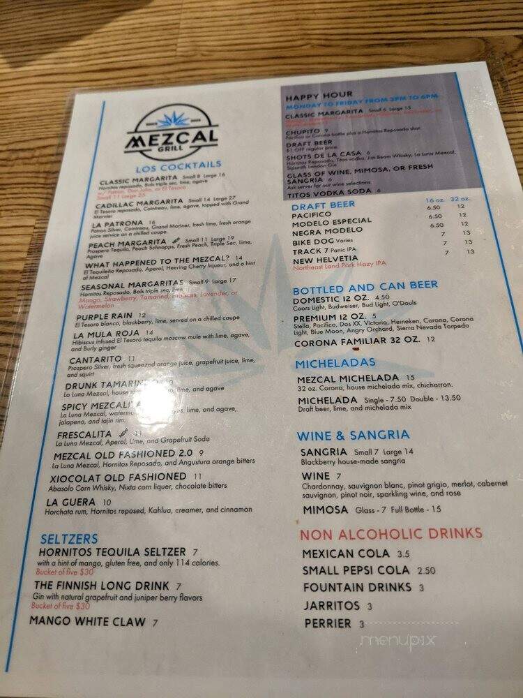 Mezcal Taqueria - Sacramento, CA menu_pic