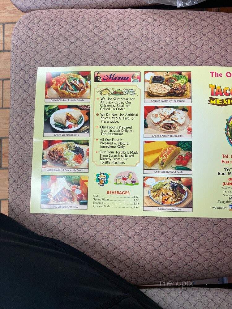 Taco King II - East Meadow, NY menu_pic