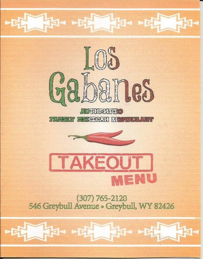 Los Gabanes Mexican Restaurant - Greybull, WY menu_pic