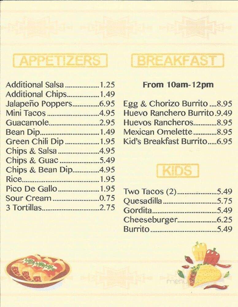 Los Gabanes Mexican Restaurant - Greybull, WY menu_pic