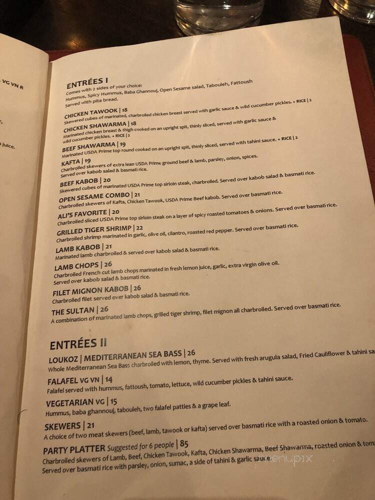 Open Sesame - Los Angeles, CA menu_pic