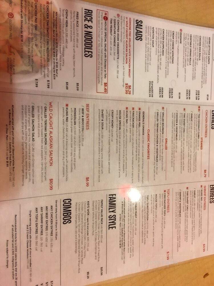 Pick Up Stix Fresh Asian Flavors - Irvine, CA menu_pic