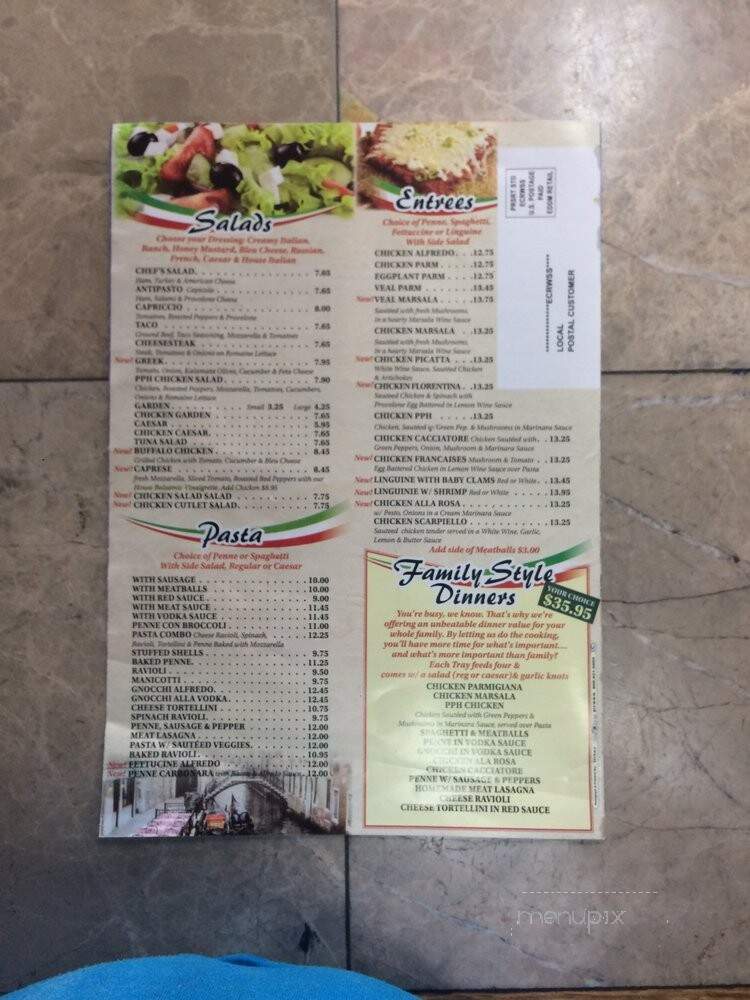 Pizza Pasta House II - Dresher, PA menu_pic