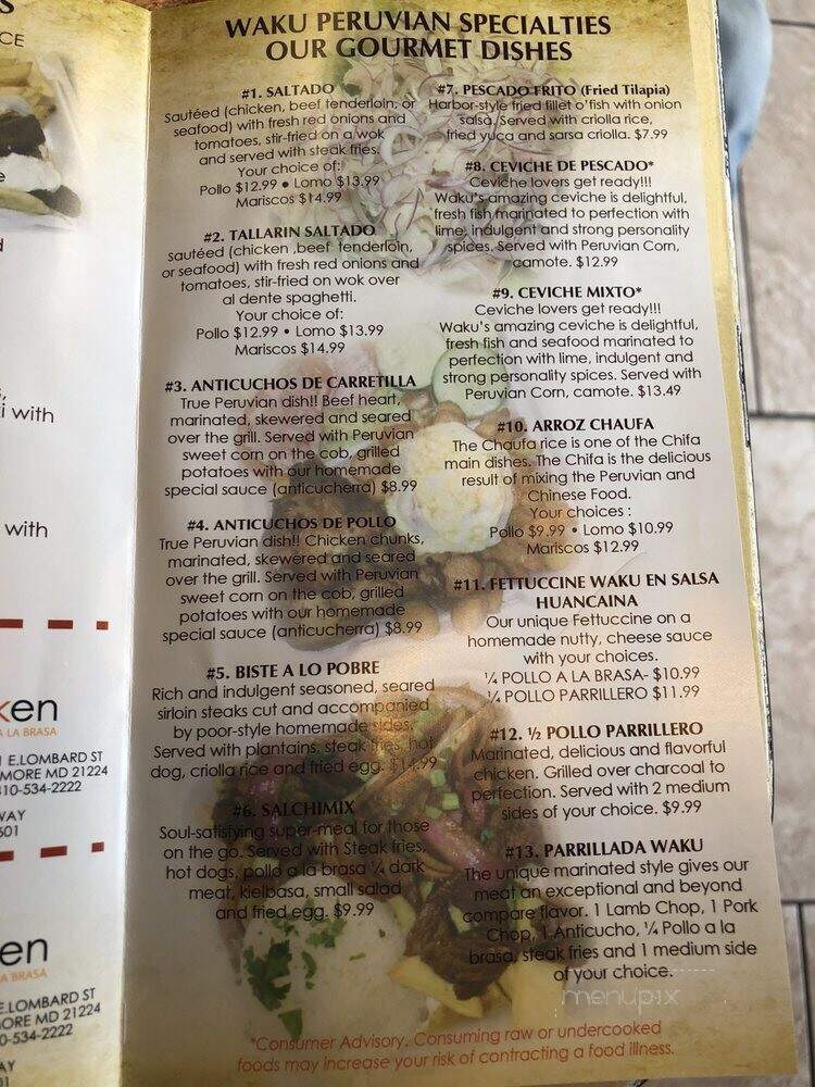 Waku Chicken - Herndon, VA menu_pic