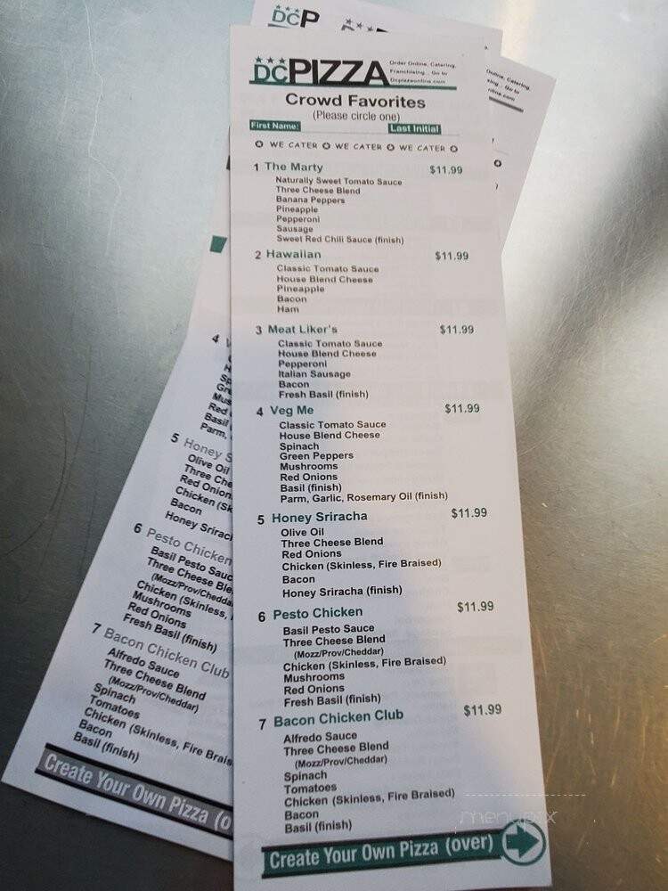DC Pizza - Washington, DC menu_pic