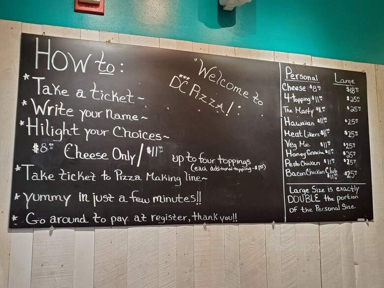 DC Pizza - Washington, DC menu_pic